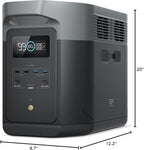 EF ECOFLOW Portable Power Station DELTA 2 Max, 2400W LFP Solar Generator, Full Charge in 1 Hr, 2048Wh Solar Powered Generator for Home Backup(Solar Panel Optional)