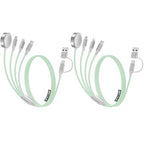 2 Pack Charging Cable for Apple Watch Charger/Samsung/iPhone Charger,Car/Office/Camping/Travel Essentials,Type C Cable Cord for iWatch Ultra/10-2/iPhone 16-11/Samsung S25-S20,iPad,airPods-Green