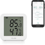 YoLink Indoor Hygrometer Thermometer, 2-Year Data Storage Export, Data loger, LoRa Tech, App Push, Email, SMS, Hub Required