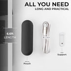 Rolling Square inCharge XL 200 cm - USB-C Cable, Universal Smartphone Cable, Gift for Men, 6-in-1 Universal Charger for Smartphones, Technical Gadget, White, Lightning Cable 100W