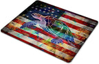 Square Mouse Pad Colorful Sea Turtle and National Flag-1,Gaming Mouse Pads for Desk,Soft Computer Waterproof Non-Slip Mouse Mat