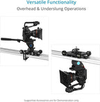 PROAIM Polaris Mini Portable Video Camera Dolly w Universal Track Ends | Mitchell & 75mm Bowl Mount | Compatible Track Rail Diameter – Ø 32‐34mm | Offers Payload of 34kg / 75lb (DL-PLRS-M01)