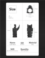 50 Pcs Cat5 Cat5E Cat6 Strain Relief Boot, RJ45 Plug Connector Cover Modular Network Plug Connector Cap Cable Connector Boots, Transparent