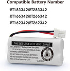 GEILIENERGY BT183342 BT283342 BT166342 BT266342 BT162342 BT262342 Battery Compatible with CS6114 CS6419 CS6719 CS6919 EL52300 CL80111 Cordless Handset Phone (Pack of 4)