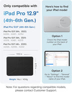 MOFT Dynamic Folio Case for iPad Pro 12.9 -inch (6th/5th/4th Generation, 2022/2021/2020), Silm Magnetic Stand Case with 20+ Viewing Angles, Auto Wake/Sleep, Ultra Thin, Jet Black