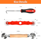 Screen Repair Tool,Window Roller,Spline Installer,3 in 1 Window Installation Tool,Screen Mouse Spline Roller for Installing & Replacing Window Patio Sliding Door(3 in 1)