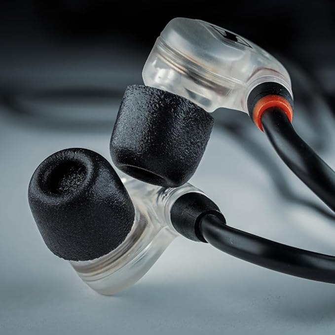 Comply 500 Core Series | Memory Foam Replacement IEM Ear Tips for KZ, Moondrop, FiiO Sennheiser & More | Superior Noise Isolation, Ultimate Comfort, Secure Fit | Oval, Black (S/M/L) (3 Pairs)