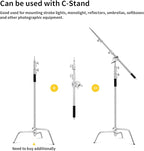 Heavy Duty Extension Boom Arm Bar for Photography C Stand and Light Stand,Adjustable 3.6-8.2ft Crossbar Holding Arm with Sand Bag for Softbox,Studio Strobe,Monolight,LED Video Light,Reflector ect.
