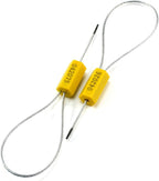 Leadseals(R) 50 Security Cable Seals Numbered Security Tags Tamper Proof Tags Pull Tight Steel Wire Seals for Truck, Trailers, Cargo, Containers, Vans, Oil Tank, Milk Vehicle (Yellow)