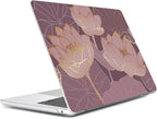 Compatible with 2025 2024 2023 2022 MacBook Air 13 inch Case M4 A3240 M3 A3113 M2 A2681, Hard Shell&Keyboard Cover&Screen Film&Webcam Cover for New M4 Mac Air 13.6 inch with Touch ID, Lotus