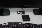 Heaviest Cable Organizer on The Market! Compact and Weighted Desktop Cord Holder and Cable Organizer, Eco-Friendly Silicone, No Bad Smell, Bundled with 4 Reusable Cable Ties! (Black)