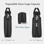 Voova Laptop Bag Case 15 15.6 16 Inch, Computer Sleeve Messenger Bag with Shoulder Strap Expandable Waterproof Business Briefcase for Men Women to Work Travel School, Fit 14-16 Inch Laptop, Black