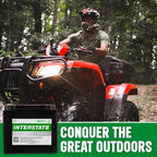 Interstate Batteries YTX20HL-BS 12V 18Ah Powersports Battery 270CCA High-Performance AGM Rechargeable Replacement for Motorcycles, ATVs, UTVs, Jet Skis, Snowmobiles (CITX20L-BS-PW)