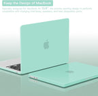 CISSOOK Compatible with MacBook Air 13.6 Inch 2025 2024 2022 Model A3240 A3113 A2681, Plastic Hard Shell Case with Keyboard Cover USB Adapter for MacBook Air 13 M4 M3 M2 Chip, Frosted Green