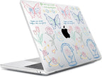 Compatible with MacBook Air 13.6 inch Case 2025 2024 2023 2022 Release M4 A3240 M3 A3113 M2 A2681 with Touch ID, Plastic Hard Shell Case&Keyboard Cover&Screen Film&Webcam Cover, Line Flower