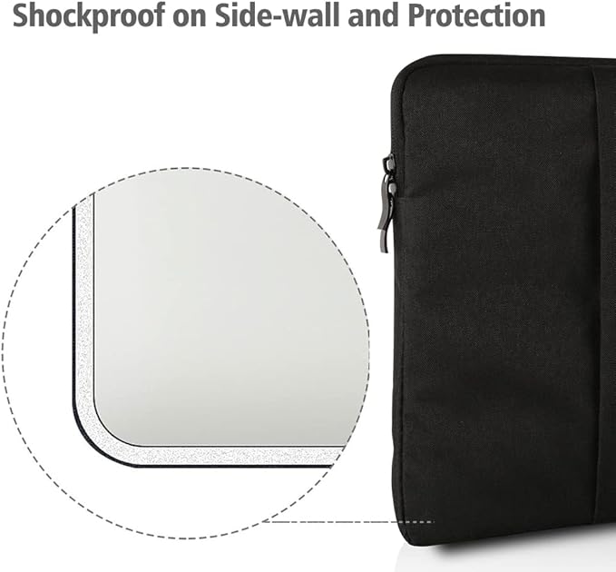 UPERFECT 18.5-inch Portable Monitor Case Polyester Laptop Sleeve Protective Case Vertical Style with Pocket Zipper for 18.5-inch Monitor Laptop Pad Tablet