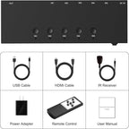 5 Way HDMI Switch 4k@60Hz HDMI Switcher 5 in 1 Out HDCP 2.0 Manual HDMI 2.0 Hub Supports 3D Compatible with Nintendo Switch/Switch OLED/Xbox/ PS5/4/3 Blu-Ray Player Fire Stick Roku Apple TV Chromeca