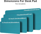 Aothia Leather Desk Pad Protector, Mouse Pad, Office Desk Mat, Non-Slip PU Leather Desk Blotter, Laptop Desk Pad, Waterproof Desk Writing Pad for Office and Home (Turquoise,23.6" x 13.7")