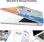 for MacBook Pro 13 inch Case 2022 2021 2020-2016 A2338 M2/M1 A2251 A2289 A2159 A1989 A1706 with Touch ID, Plastic Hard Shell Case Keyboard Skin Screen Film Webcam Cover, Colorful Flowers