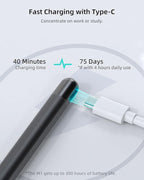 Metapen Stylus Pen M1 for Microsoft Surface (75-Day Battery Life, Smooth Writing), Compatible with Surface Pro 11/10/X/9/8/7/6/5/4/3/Book 3/Laptop 4/Studio 2, ASUS VivoBook Flip 14 for Students&Doers