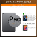 Transparent Case with Keyboard for iPad 9th (7th, 8th, and 9th Gen) 10.2 Inch,with 7-Color Backlit Wireless Keyboard,360°Rotatable Protective Case Multi-Touch Trackpad,with Pencil Holder,Black
