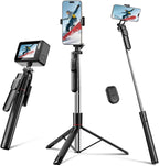 Takerers 67" Cell Phone Tripod Stand & Selfie Stick with Wireless Remote, All in One Multifunctional Selfie Stick Tripod for iPhone Android Action Camera GoPro Insta360 DJI OSMO Pocket 3 Accessories
