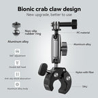 TELESIN Super Clamp Camera Mount with 360° Dual Ball Head, Bike/Bicycle/Motorcycle Handlebar Mount for GoPro Max Hero 13 12 11 10 9 8 7, DJI Osmo Nano 360 Action 5 Pro 4 3, Insta 360 X4 X5 Ace Pro 2
