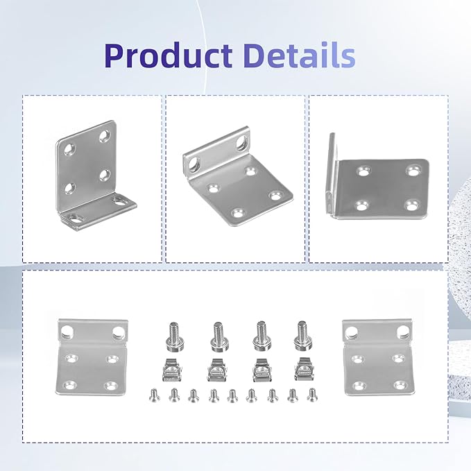 Rack Mount Kit for Ubiquiti Switch, 1U Rack Ears for Ubiquiti 16/24/48 Series Switches