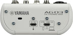 Yamaha AG03MK2 White 6-Channel Live Streaming Loopback Mixer/USB Interface with Steinberg Software Suite