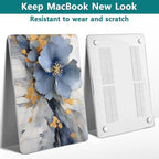 Teryeefi Compatible with MacBook Air 13 inch Case A2337 M1 Chip A2179 A1932 (Release 2018-2020),Protective Slim Cover + Keyboard Cover for 13.3 inch MacBook Air Retina Display & Touch ID, Art Florals