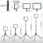 LED Photo Video Light 2-Pack, Bi-Color 2800-6500K Dimmable USB LED Continuous Light, 68" Photography Lighting Kit with Tripod Stand for Studios, YouTube TikTok Video Recording, Game Streaming