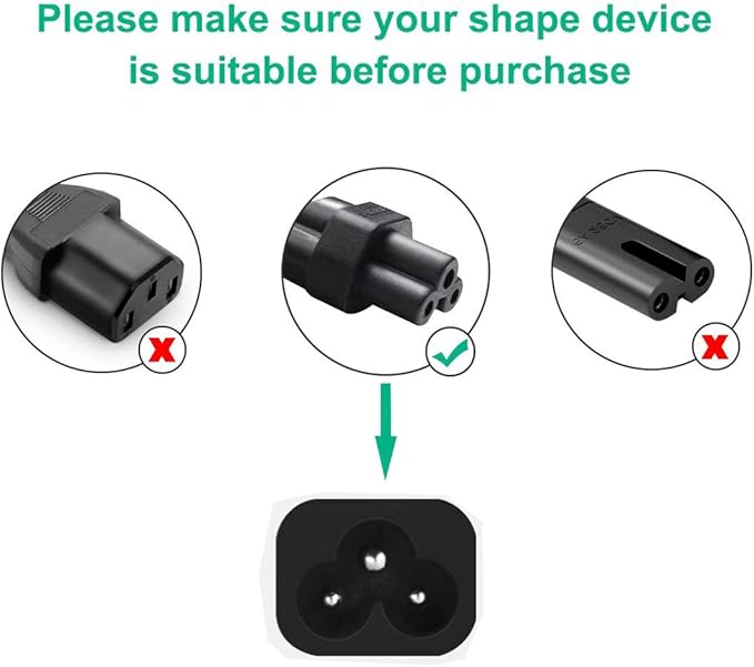 6Ft Mickey Mouse Power Cord,3 Prong Power Cord,AC Power Supply Cord,AC Adapter Laptop Notebook Computer Charger Cable.10 Aamp 125volt 120v 110v Plugs