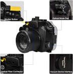 Sea frogs Underwater Camera Housing Compatible with Panasonic GH5 12-60mm IPX8 40m/130ft Maximum Diving Depth Waterproof Camera Case for Diving, Surfing, Rowing