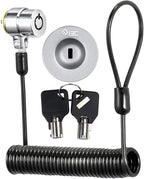 I3C Laptop Lock Cable 6ft Cut-Resistant Security Cable with 360° Rotating Lock for Wedge Slot Laptops 7x3mm Anti-Theft Computer Lock for Office, Library, Travel, Students & Business