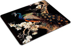 Square Mouse Pad Colorful Peacock on a Tree Branch-1,Gaming Mouse Pads for Desk,Soft Computer Waterproof Non-Slip Mouse Mat