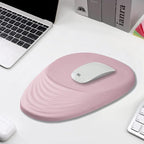 Ergonomic Mouse Pad Wrist Rest, Pink Mouse Pads with Wrist Support, Memory Foam Massage Design & Non-Slip PU Base MousePads for Pain Relief, Desk, Office, Home, Women