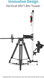 Proaim Cambird Pro 4-in-1 Gear. 6ft Video Camera Slider. Portable Mini Jib. Tower. Hi-hat .Vertical Payload - 10kg / 22lb. Horizontal Payload: 12kg / 26lb. (SL-CBPR-01)