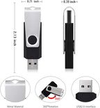 TOPESEL 50PCS 4GB Bulk USB 2.0 Flash Drive Swivel Memory Stick Thumb Drives Pen Drive (4gig, 50 Pack, Black)