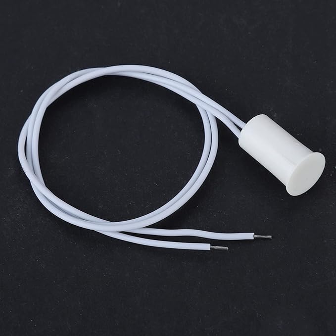 10Pcs 100VDC Recessed Door Sensor, 15mm-5mm Door Magnetic Reed Switch for Home Security Alarm Systems, Door Magnetic Sensors for Alarm Control Panels GND Port and N.C. Port