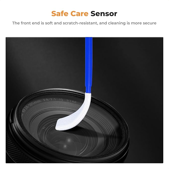 K&F Concept 10 Pack APS-C-Frame Sensors Cleaning Swabs, DSLR SLR Digital Camera Dry CCD CMOS Clean Swabs Compatible with Nikon Sony Canon DSLR Camera Sensor