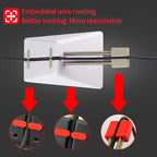 Hotline Games Mouse Bungee Mouse Cord Clip Cord Management System Fixer Holder for Esports FPS Game (3.0 New White)