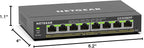 NETGEAR 8 Port PoE Gigabit Ethernet Easy Smart Managed Essentials Switch (GS308EPP) - with 8 x PoE+ @ 123W, Desktop or Wall Mount