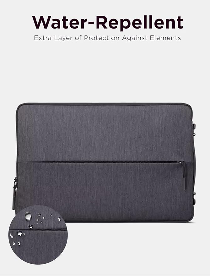 Lenovo 600 Bluetooth Silent Mouse, Blue Optical Sensor, Adjustable DPI, 4 Button & Urban Laptop Sleeve 14 Inch for Laptop/Notebook/Tablet Compatible with MacBook Air/Pro