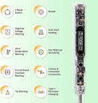 SEQURE SI012 Soldering Iron, 68W Electric Soldering Iron Kit Adjustable Temperature 212°F-842°F, 8S Fast Heating, Digital OLED, Auto Sleep, 19V Power Adapter, 2 Soldering Tips Portable Welding Tool
