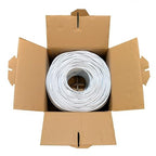 Dripstone CAT6 Ethernet Cable 1000ft Bulk Network LAN Wire 23AWG Solid CCA UTP 550MHz High-Speed Internet Cable Gaming, Streaming, Office, Home Use, Pull Box, Cat6 Bulk, Stable Connectivity - White