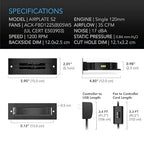 AC Infinity AIRPLATE S2, Quiet Cooling Blower Fan System 6" with Speed Control, for Home Theater AV Cabinets