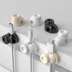 Magnetic Cable Clips, Adjustable Cord Holder Management, Adhesive Wire Keeper Organizer for Home Office Desk Phone PC Car Wall Desktop Nightstand Appliance (9-Pack Black Shoes)