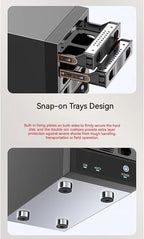 Syba SY-ENC50104 4 Bay 3.5” SATA III HDD Non-RAID Enclosure – Supports USB 3.0 & eSATA Interface, Black