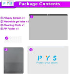 PYS Privacy Screen for MacBook Pro 13.3 Inch Laptop (2016-2022 M1/M2) – Magnetic Anti-Spy Security Filter with Webcam Cover Slider, Easy On/Off & Touch Bar Compatibility for MacBook Pro 13 inch Laptops