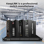 10-Port Industrial Gigabit PoE Switch, Managed with 8 PoE+@130W, 2 SFP Slots, DIN Rail Network Switch, IP40, Operating Temperature Range of -30° – 75°C (-22° – 167°F), Lifetime Protection